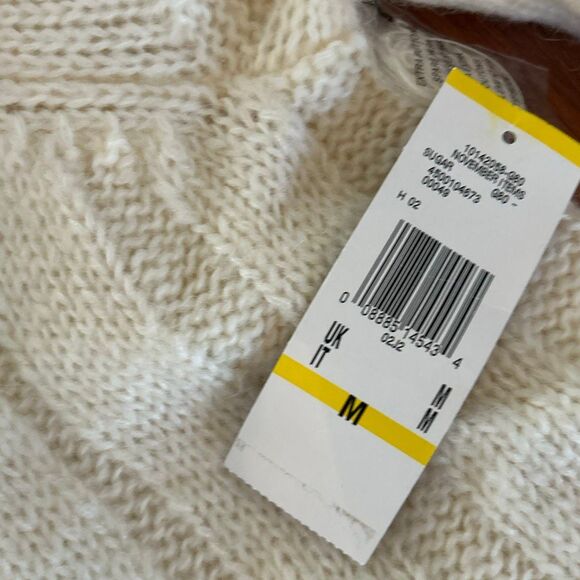 NWT Anne Klein off the shoulder towel neck cream tunic sweater sweater.  Size M - Picture 3 of 6